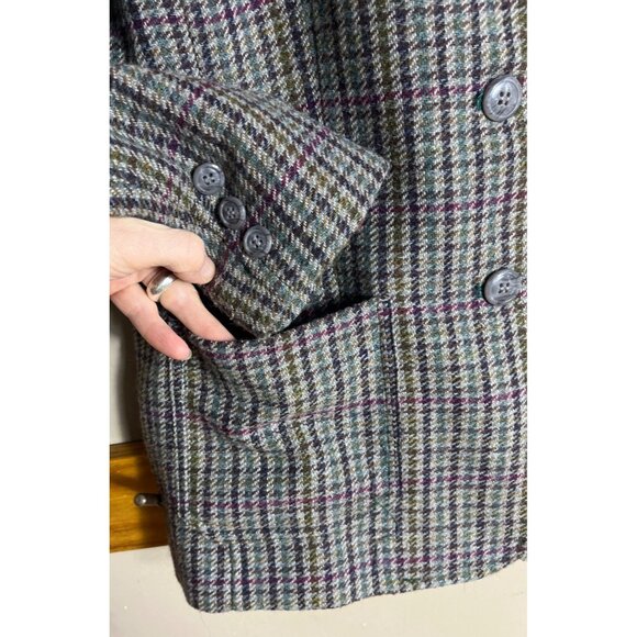 Appleseeds Blazer Tweed Jacket Waist Accent Elegant Preppy Academia Womens 6 - Picture 6 of 12